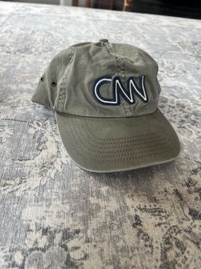 Vintage CNN Olive Green Baseball Cap